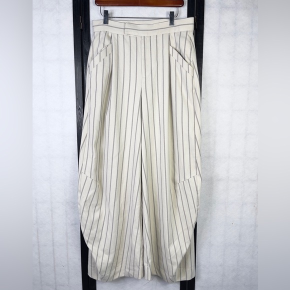 NWOT Free People Tegan striped barrel trouser 6 - Picture 5 of 11